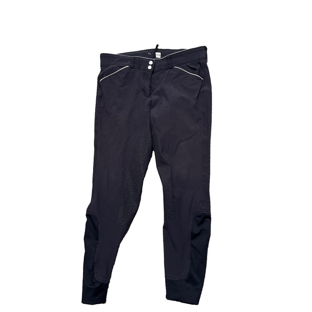 Dover Saddlery Breeches Womens 30 x 27 Navy Full Seat Silicone Grip Riding Pants